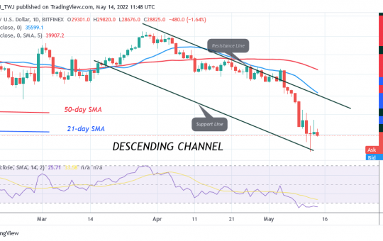 Bitcoin Price Prediction for Today May 14: BTC Price in a Deadlock but Slumps to $28K