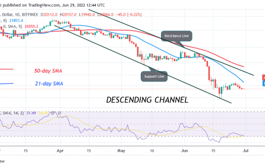 Bitcoin Price Prediction for Today June 29: BTC Price Loses $20k As It Risks Further Decline To $17k