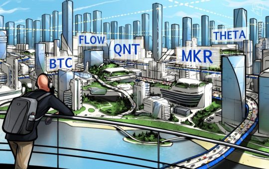 Top 5 cryptocurrencies to watch this week: BTC, FLOW, THETA, QNT, MKR