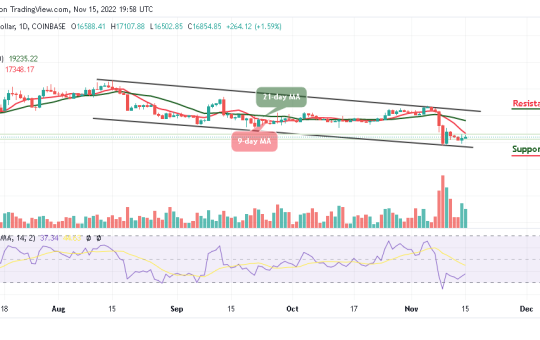 Bitcoin Price Prediction for Today, November 15: BTC/USD May Retrace Above $17,000