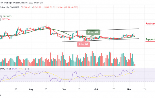 Bitcoin Price Prediction for Today, November 6: BTC/USD Trades below $22,000 Resistance