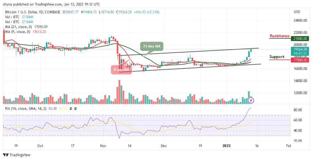 Bitcoin Price Prediction for Today, January 13: BTC/USD Stabilizes Above the $19,000 Level