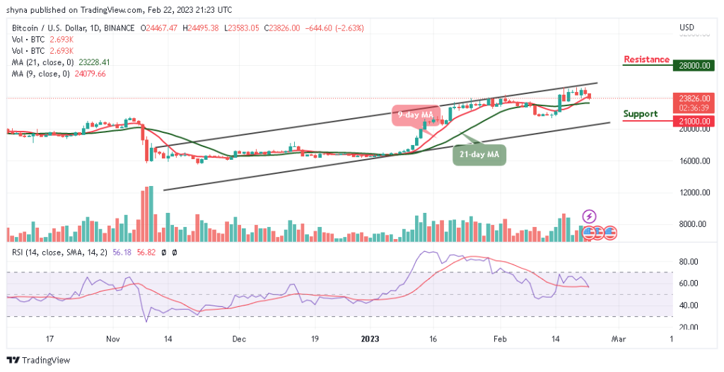 Bitcoin Price Prediction for Today, February 22: BTC/USD Could Experience Another Drop Below $23,500