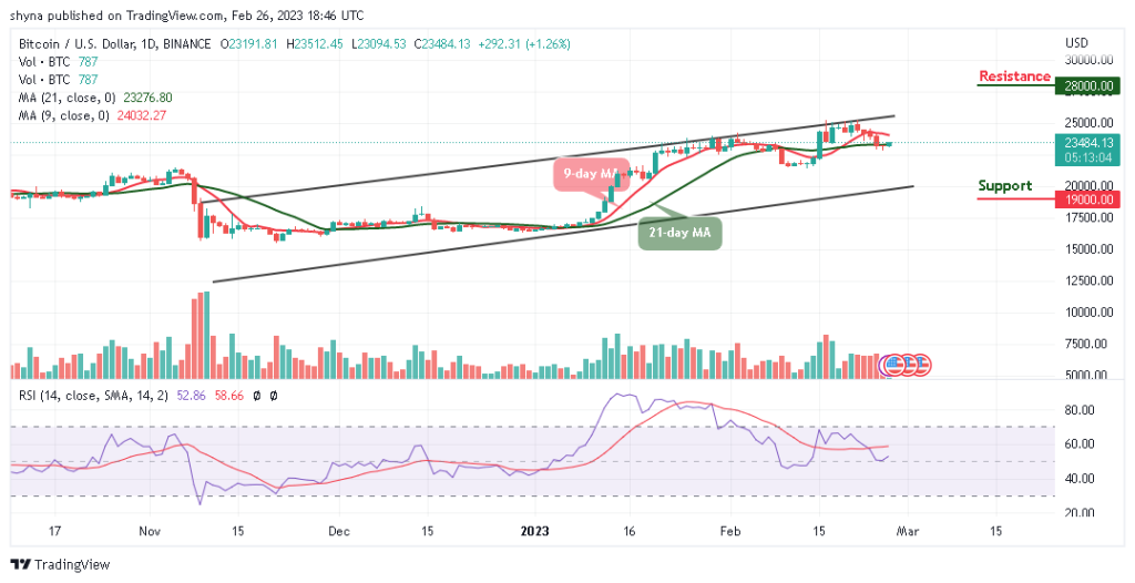 Bitcoin Price Prediction for Today, February 26: BTC/USD May Consolidate Above $24,000