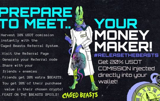 Passive Income with Caged Beasts 20% USDT Bonus, BTC and ETH