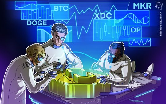 DOGE, MKR, OP and XDC gather strength as Bitcoin price remains range-bound