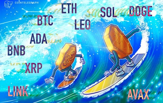 BTC, ETH, XRP, BNB, SOL, DOGE, ADA, LEO, LINK, AVAX