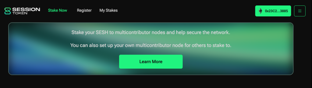 Session staking SESH